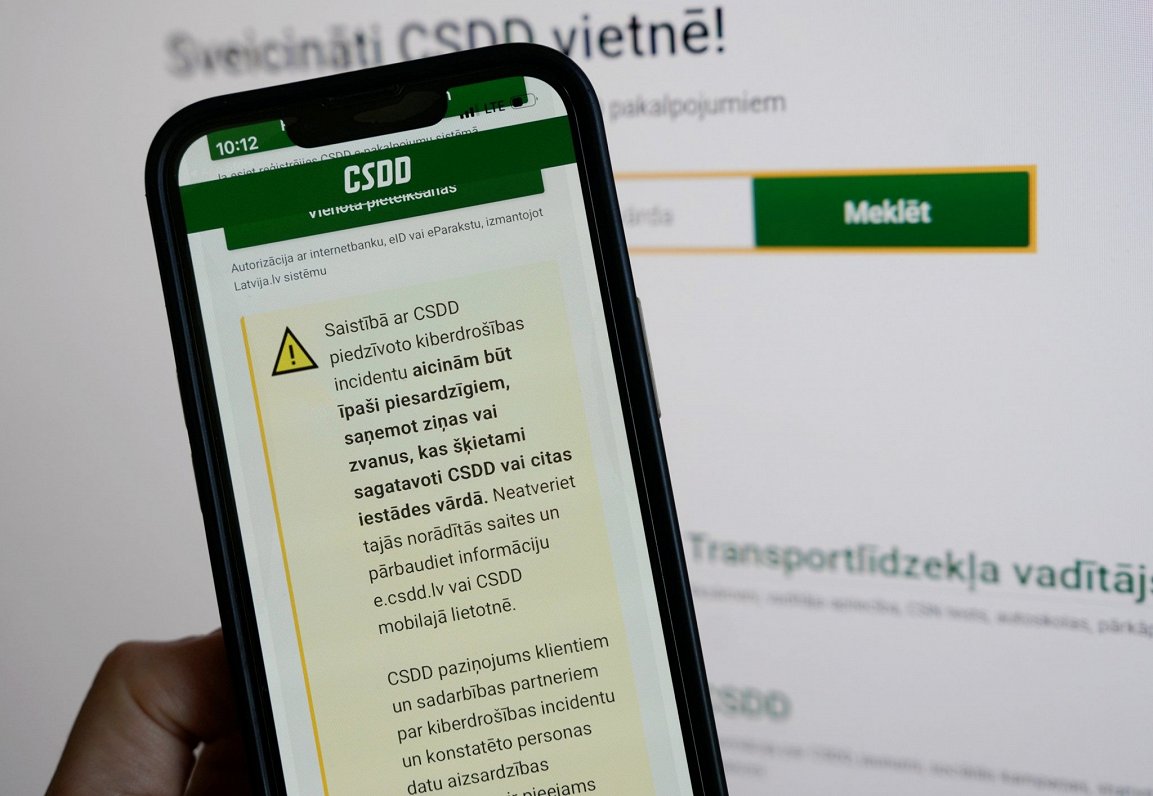 CSDD klientiem pieejama informācija par kiberuzbrukumā nozagtajiem viņu personas datiem