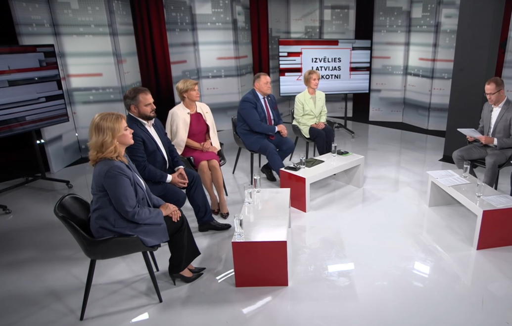Partiju apvienība “Jaunā Vienotība” fokusā Latvijas Televīzijas raidījumā